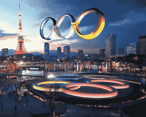 Tokyo Olympic Rings Diamond Painting