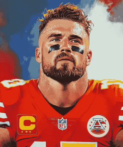 Travis Kelce Football Diamond Painting