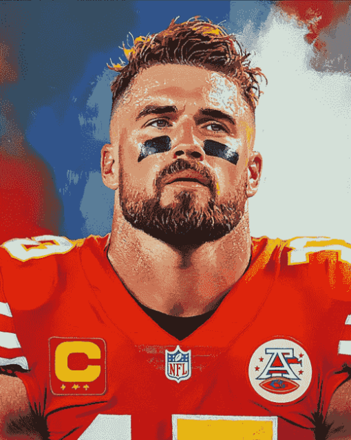 Travis Kelce Football Diamond Painting