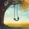 Tree Swing Cartoon Diamond Painting