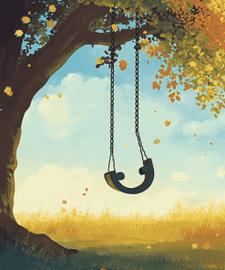 Tree Swing Cartoon Diamond Painting