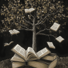 Trees and Books Nature Diamond Painting