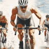 Triathlon Athletes on Bikes Diamond Painting