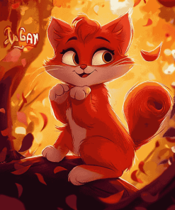 Turning Red Disney Cats Diamond Painting