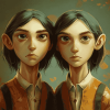 Twin Brothers Cartoon Diamond Painting