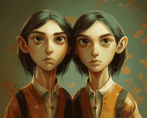 Twin Brothers Cartoon Diamond Painting