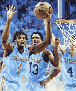 UNC Tar Heel Basketball Diamond Painting