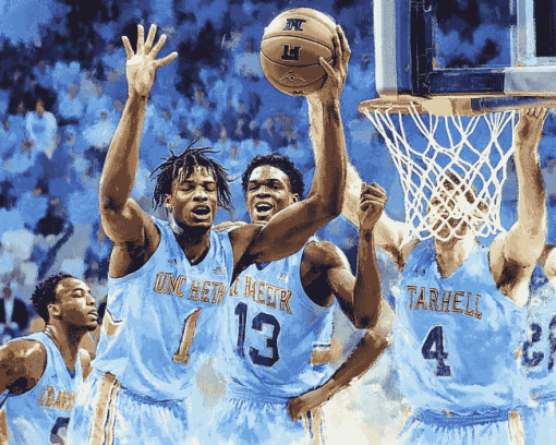 UNC Tar Heel Basketball Diamond Painting