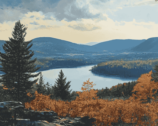 Upstate New York Mountains Diamond Painting