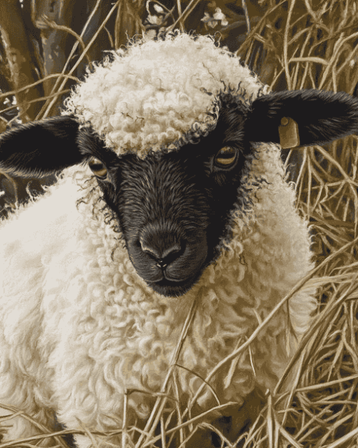 Valais Blacknose Sheep Diamond Painting