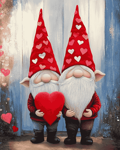 Valentine Gnomes Diamond Painting