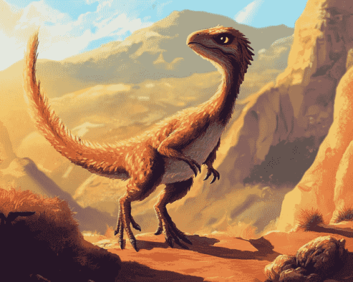 Velociraptor Cartoon Diamond Painting