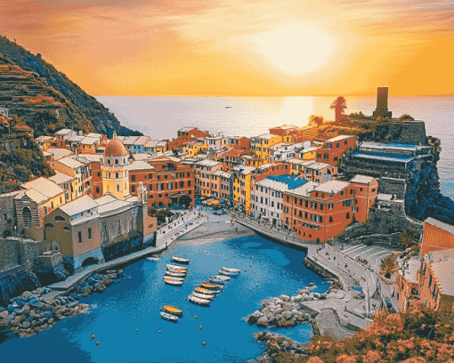 Vernazza Cities of Italy Diamond Painting