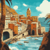 Vernazza Italy Cityscape Diamond Painting