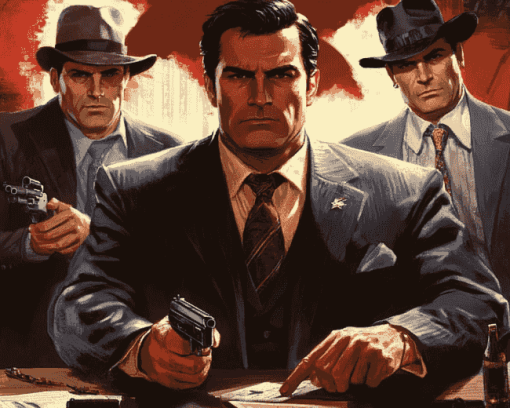 Video Game Mafia Animation Diamond Painting