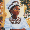 Vintage African Woman Diamond Painting