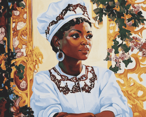 Vintage African Woman Diamond Painting