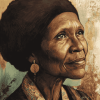 Vintage Black Woman Diamond Painting