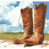 Vintage Cowboy Boots Diamond Painting