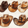 Vintage Cowboy Hats Diamond Painting