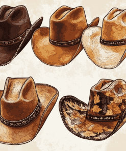 Vintage Cowboy Hats Diamond Painting