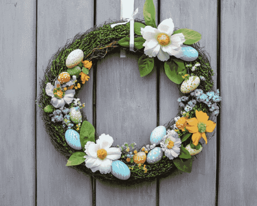 Vintage Easter Wreath Diamond Painting