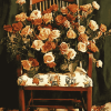 Vintage Flowers On Chair Diamond Painting