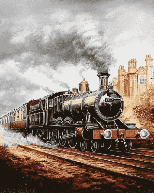 Vintage GWR Train Diamond Painting