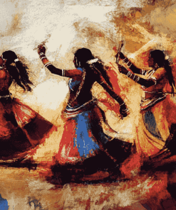 Vintage Indian Dance Diamond Painting