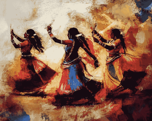 Vintage Indian Dance Diamond Painting