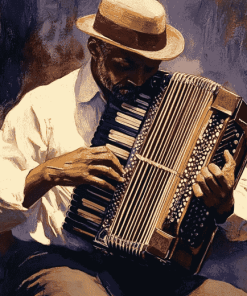 Vintage Musician Accordion Diamond Painting