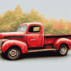 Vintage Red Truck Diamond Painting