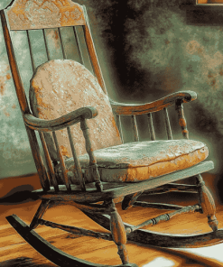 Vintage Rocking Chair Antiques Diamond Painting