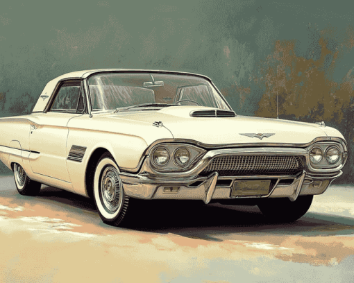 Vintage Tbird Car Diamond Painting