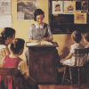 Vintage Teacher Student Diamond Painting