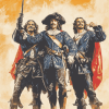 Vintage Three Musketeers Warriors Diamond Painting