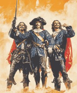 Vintage Three Musketeers Warriors Diamond Painting