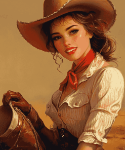 Vintage Western Women Diamond Painting