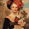 Vintage Woman Flower Diamond Painting