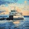 Washington Ferry Seascape Diamond Painting