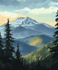 Washington Mountain Scenery Diamond Painting