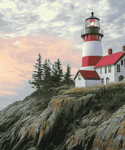 West Quoddy Maine Lighthouse Diamond Painting