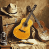 Western Guitar Vintage Diamond Painting