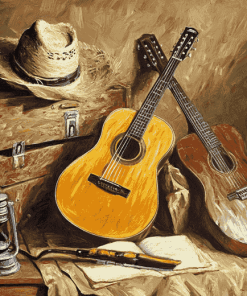 Western Guitar Vintage Diamond Painting