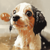 Wet Dog Delight Diamond Painting