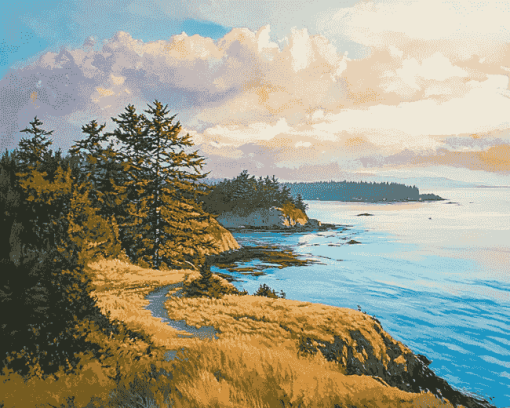 Whidbey Island Coastlines Diamond Painting