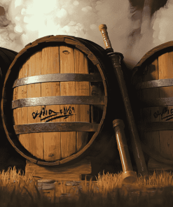 Whiskey Barrel Animation Diamond Painting