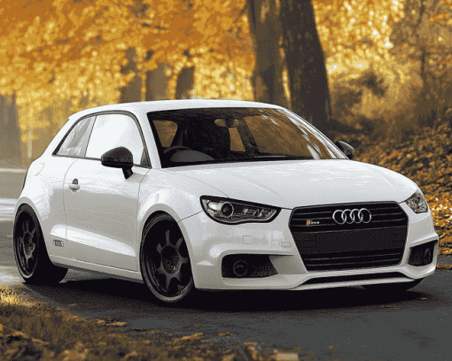 White Audi A1 Car Diamond Painting