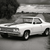 White Chevrolet El Camino Engine Diamond Painting