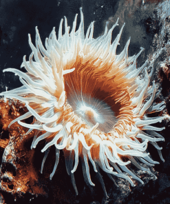 White Sea Anemone Ocean Life Diamond Painting